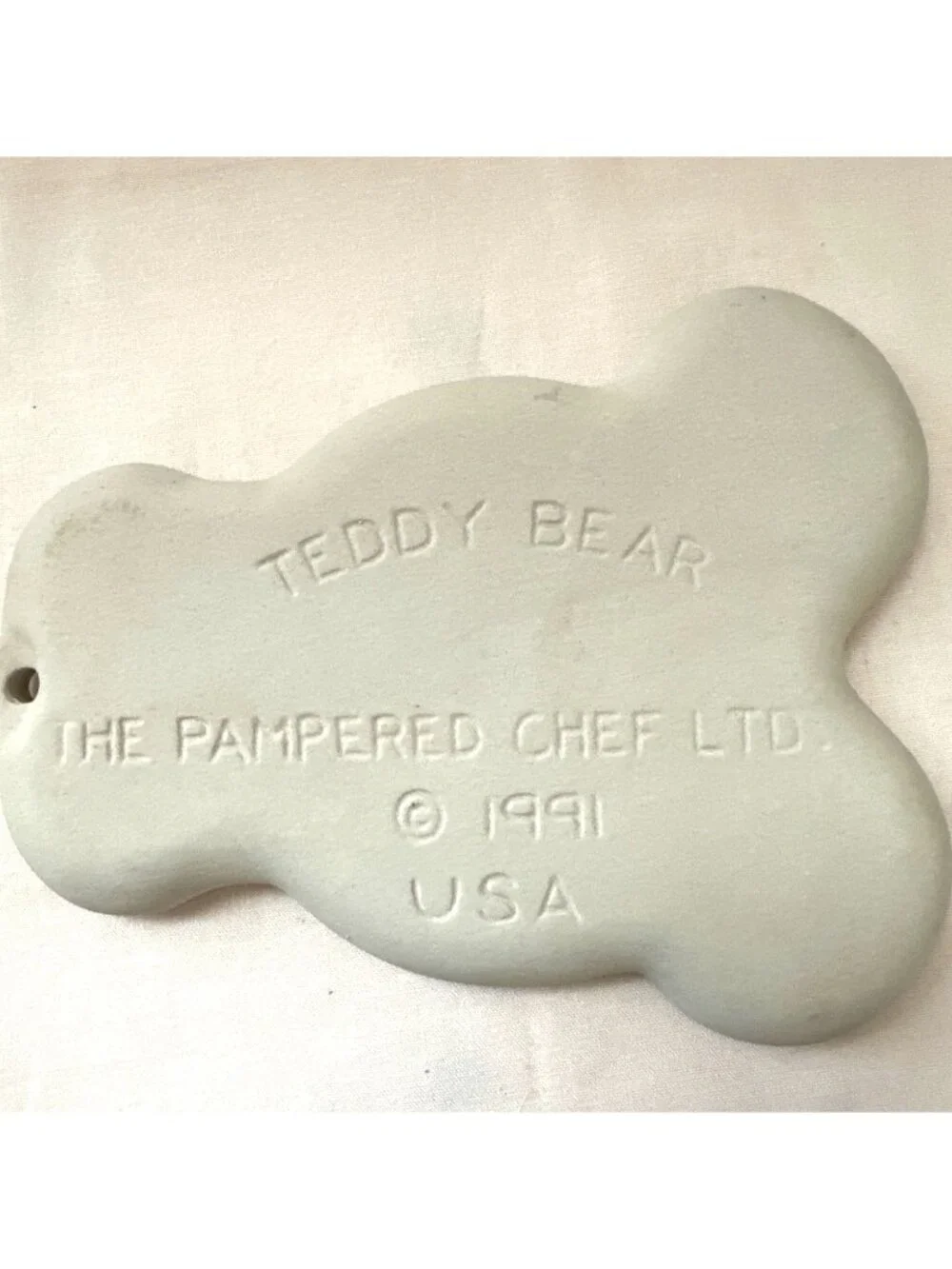 Teddy Bear Stoneware Cookie Mold Pampered Chef